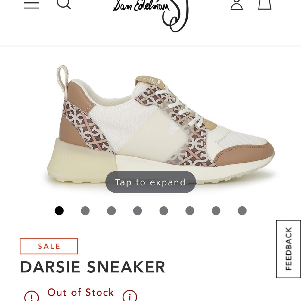 NEW IN BOX Sam Edelman Darsie Sneaker 8.5